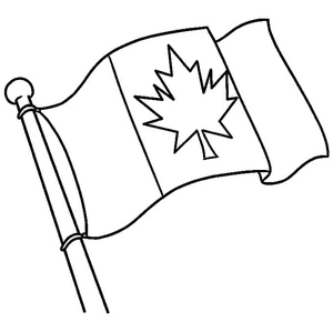 Página para Colorir Página para Colorir Bandeira do Canadá Grátis para Imprimir