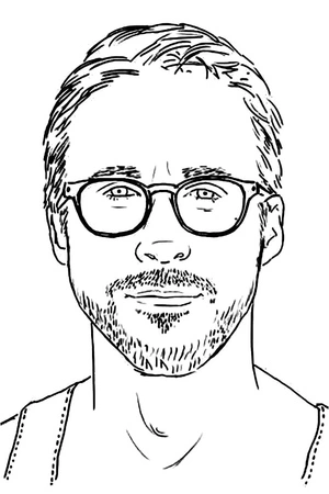 Página para Colorir Gosling, Ryan