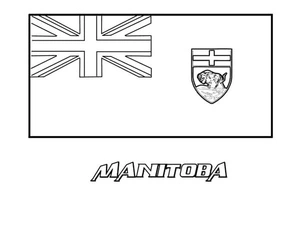 Página para Colorir Bandeira de Manitoba