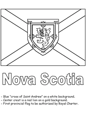 Página para Colorir Bandeira da Nova Escócia