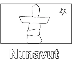 Página para Colorir Bandeira de Nunavut