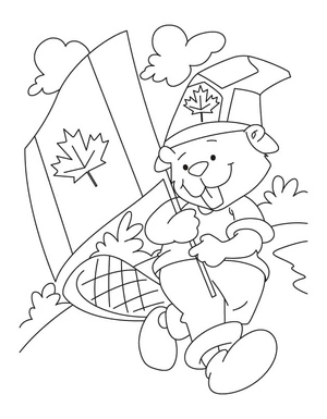 Página para Colorir Página para Colorir do Dia do Canadá para Imprimir