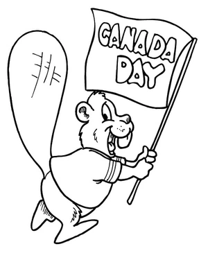 Página para Colorir Material para imprimir para o Dia do Canadá
