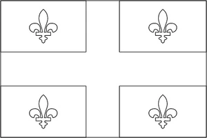 Página para Colorir Bandeira de Quebec