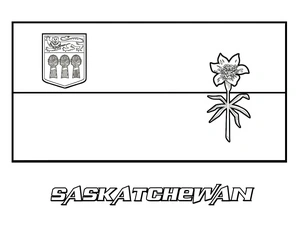 Página para Colorir Bandeira de Saskatchewan