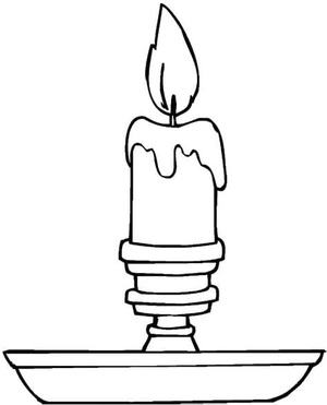 Página para Colorir Vela Básica