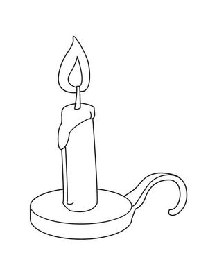 Página para Colorir Vela em seu Estado Normal