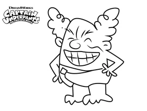 Página para Colorir Professor do Capitão Cueca