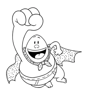 Página para Colorir Capitão Cueca, o Super-Herói