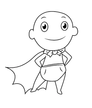 Página para Colorir Mini Capitão Cueca