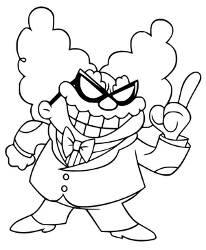 Página para Colorir Professor Pottybottom de Admiral Undergarments