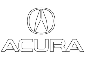 Página para Colorir do Logo da Acura