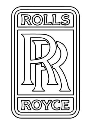 Página para Colorir Logo do Carro Rolls-Royce