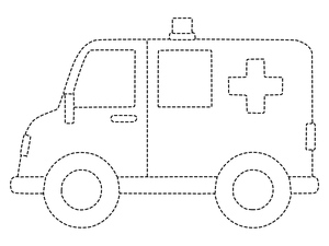 Página para Colorir de Ambulância de Rastreamento