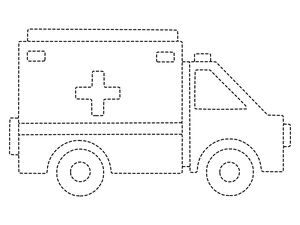 Página para Colorir Ficha de Rastreamento de Veículo de Emergência