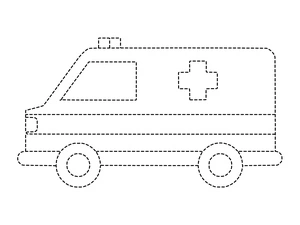Página para Colorir Rastreamento de Ambulância