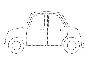 Página para Colorir Página para Colorir de Carro de Contorno
