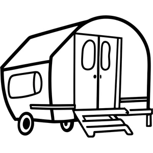 Página para Colorir Página para Colorir de Caravana para Imprimir