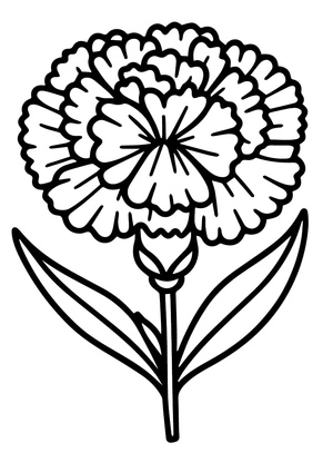 Página para Colorir Página para Colorir de Cravo Grátis