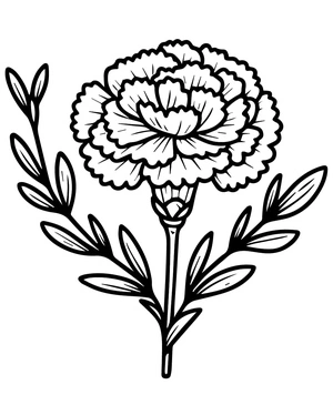 Página para Colorir Cravo Livre