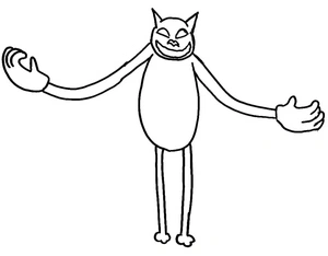 Página para Colorir Desenho Animado de Gato 3