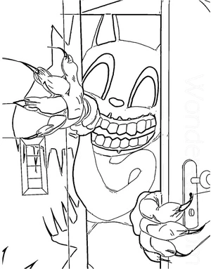 Página para Colorir Quinto Gato de Desenho Animado