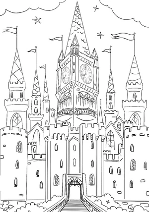 Página para Colorir Castelo Encantado