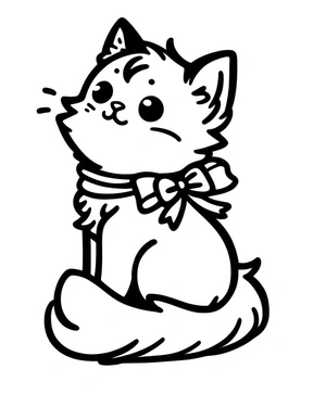 Página para Colorir Um Felino Alegre