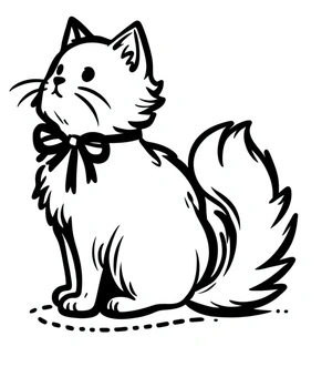 Página para Colorir Felino Belo