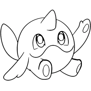Página para Colorir Adorável Pokémon Cetoddle