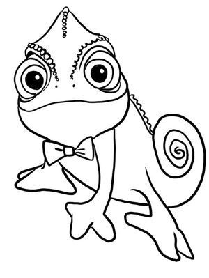 Página para Colorir Camaleão Encantador