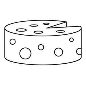 Página para Colorir Queijo muito simples