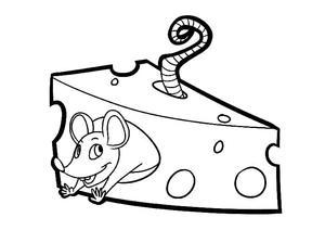 Página para Colorir Desenho Animado do Rato Brega