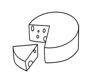 Página para Colorir Diversão com Queijo para Crianças