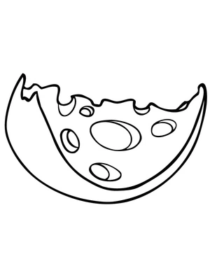 Página para Colorir Página para Colorir de Queijo para Crianças para Imprimir