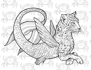 Página para Colorir Mandala Hilária do Guepardo