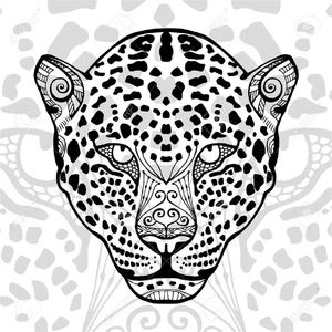 Página para Colorir Mandala Simples de Rosto de Guepardo