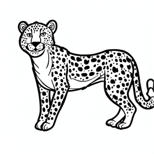 Guepardo para Imprimir - Por favor, evite chamar de Página de Colorir Guepardo