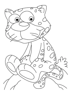 Página para Colorir Desenho Animado de Chita Colorida e Divertida