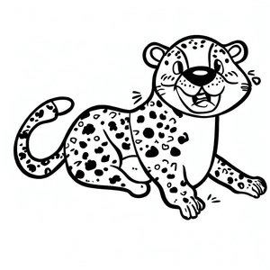 Página para Colorir Página para Colorir de Guepardo Grátis