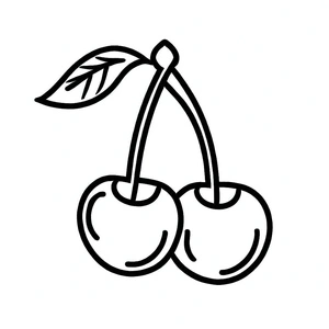 Página para Colorir Delícia de Cereja