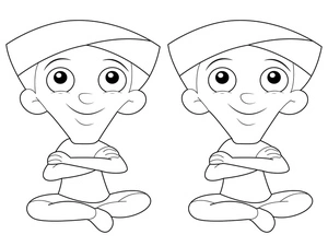 Dholu e Bholu Coloring Page