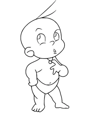 Página para Colorir Raju de Chhota Bheem