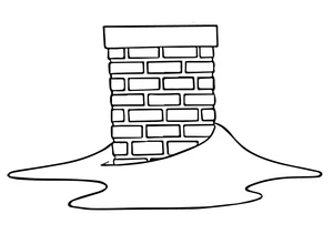 Chaminé com neve, easy chaminé coloring page, free printable