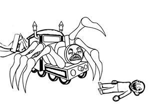 Página para Colorir Choo Choo Charles