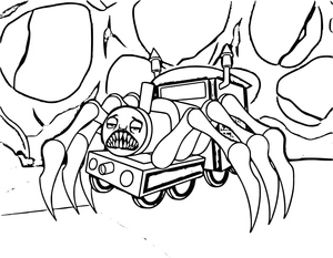 Página para Colorir Imprimível: Choo Choo Charles