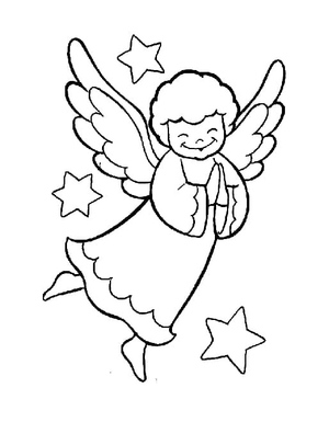 Tema de Natal Anjo e Estrelas