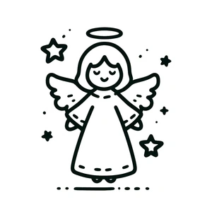 Página para Colorir Página para Colorir Anjo de Natal