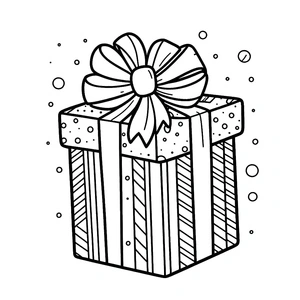 Página para Colorir Ótimo Presente de Natal