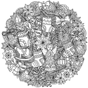 Mandala de Natal Grátis